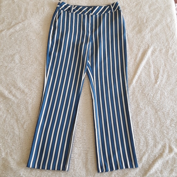 Topshop Pants - Topshop | NWOT Blue & White Striped Wide Leg Pants
